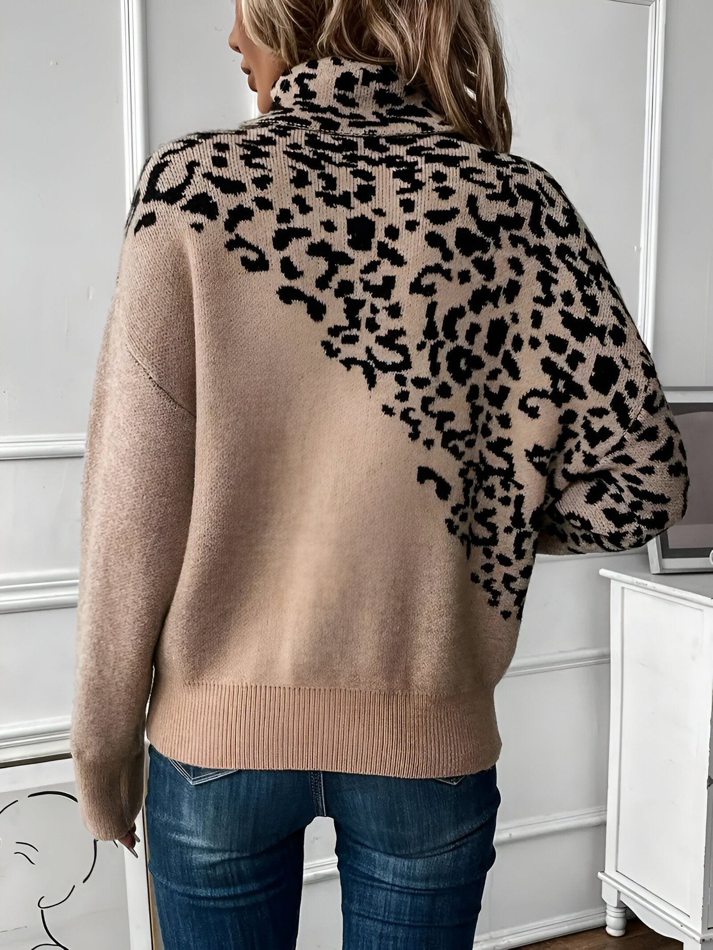 Alisa | Auffälliger und eleganter Leopardenmuster-Pullover
