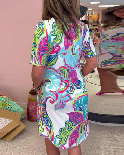 Nadia - Bedrucktes Midi-Kleid