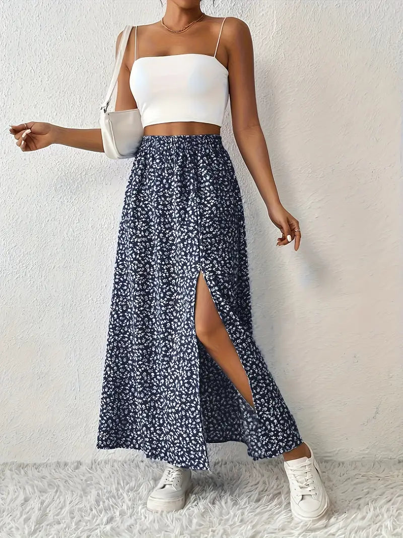 Louvina – Maxirock mit Blumenschlitz