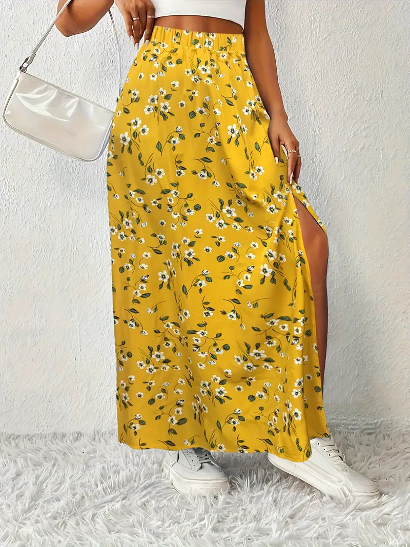 Louvina – Maxirock mit Blumenschlitz