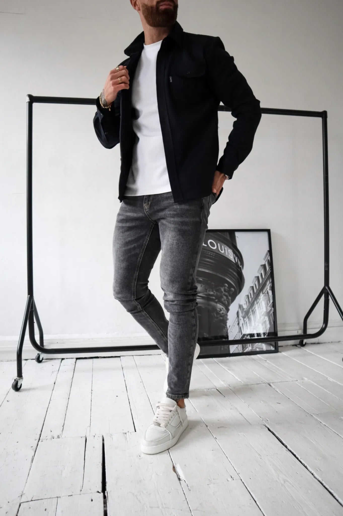 Azan Herren Hemdjacke im modernen Stil