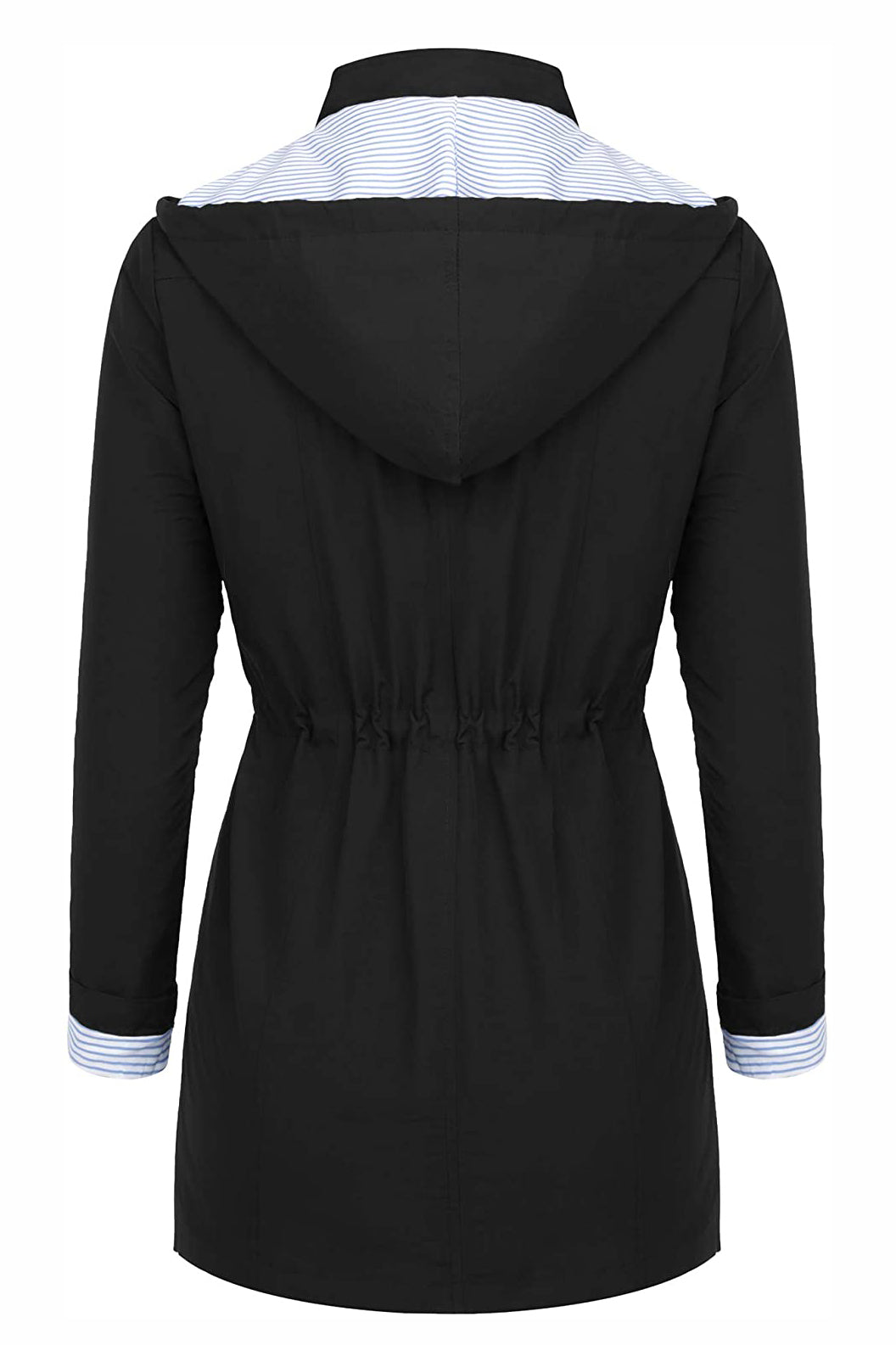 Sofia® | Wasserabweisende, gestreifte Windjacke mit Kapuze und Regenjacke