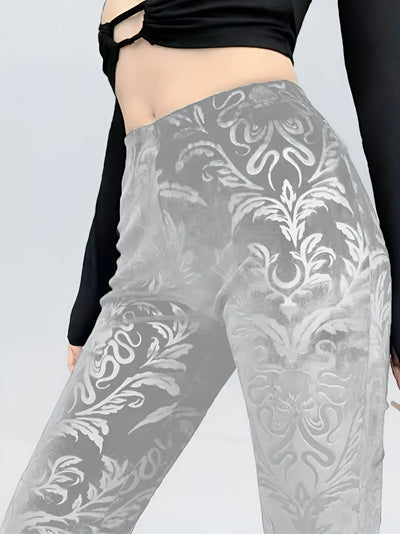 Bianca | Elegante Gothic Floral Schlaghosen