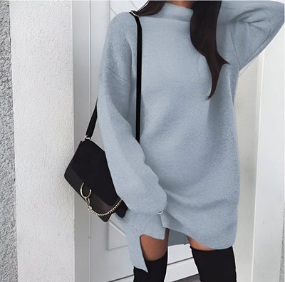 Saskia |  Herbst Oversized Rollkragenkleid