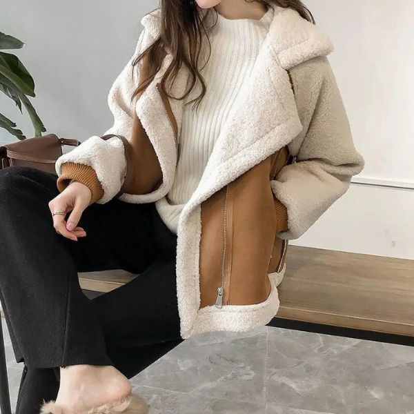 Talia® | Jacke aus Lammfellimitat