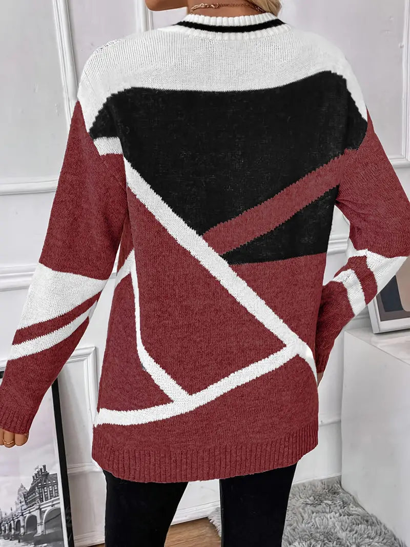 V-Ausschnitt Pullover für Damen