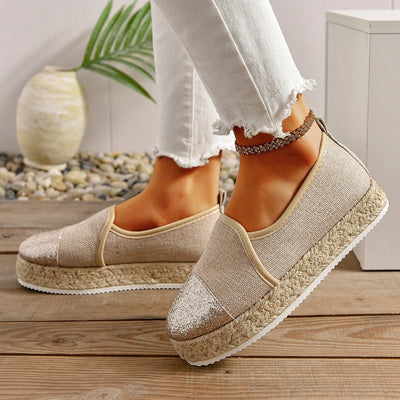 Irene - Glitzernde Canvas-Loafer für Damen