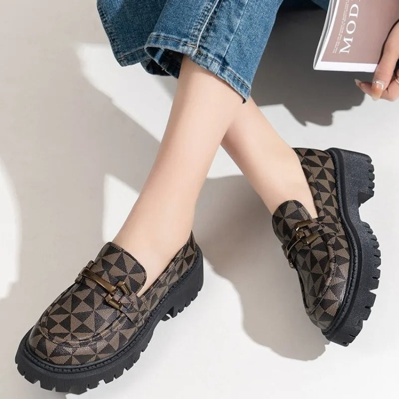 Els - Geometrische Plateau-Loafer für Damen