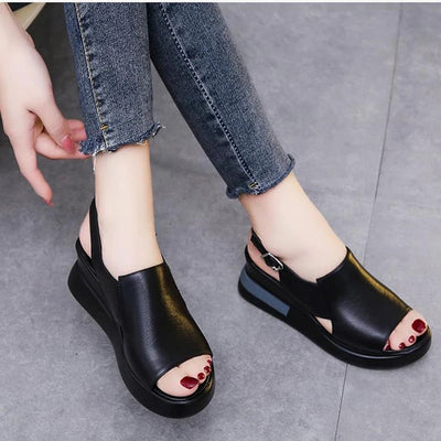 Gerda - Bequeme Plateau Sandalen
