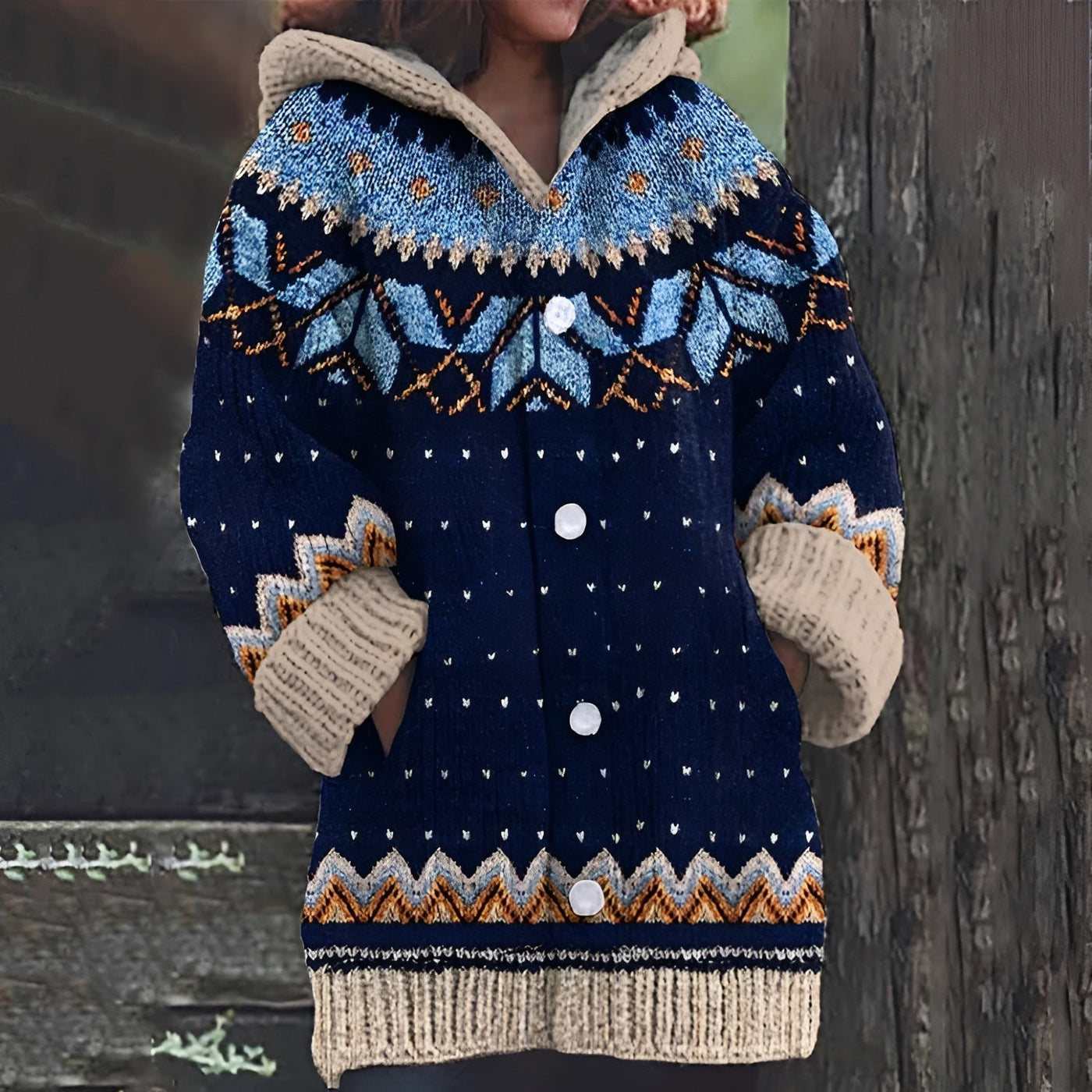 Amelia® | Strickjacke aus gestrickter Wolle