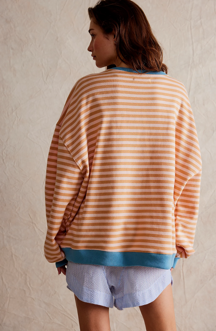 Talia® | Übergroßer Pullover mit Streifen