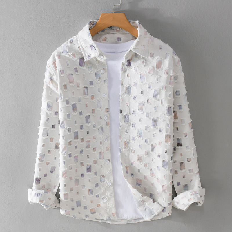 Herrenhemd aus Baumwoll-Denim Tedor