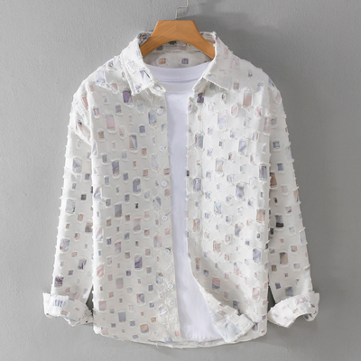 Herrenhemd aus Baumwoll-Denim Tedor