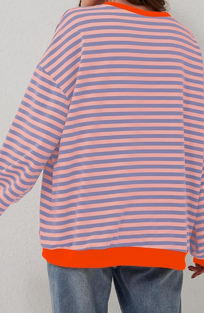 Talia® | Übergroßer Pullover mit Streifen