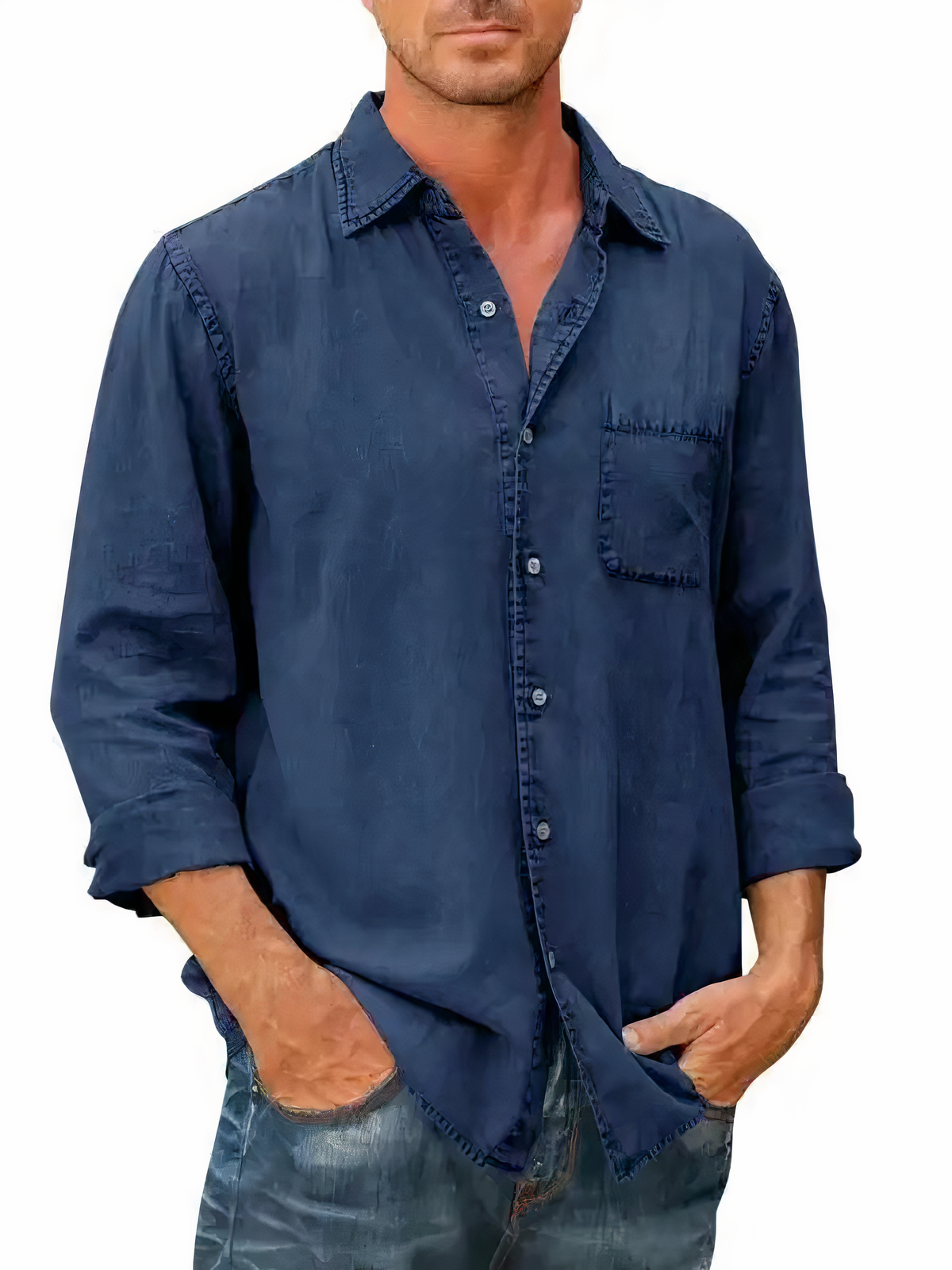Langarm Denim Hemd Mateo