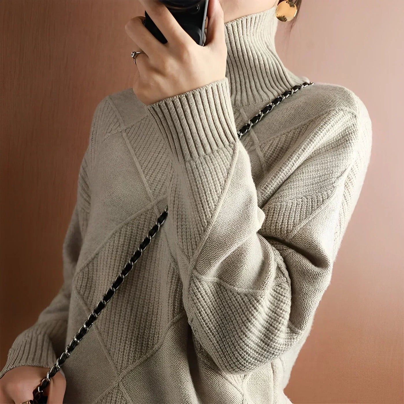 Christina® | Strukturiertes Rollkragenpullover