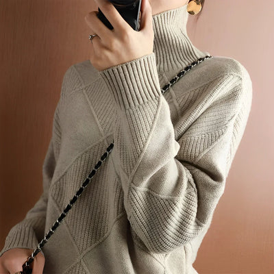 Christina® | Strukturiertes Rollkragenpullover