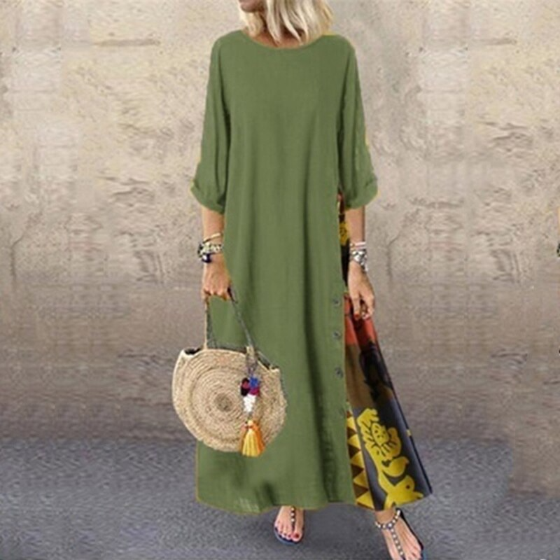Cher Leichtes Sommerkleid aus Baumwolle und Leinen