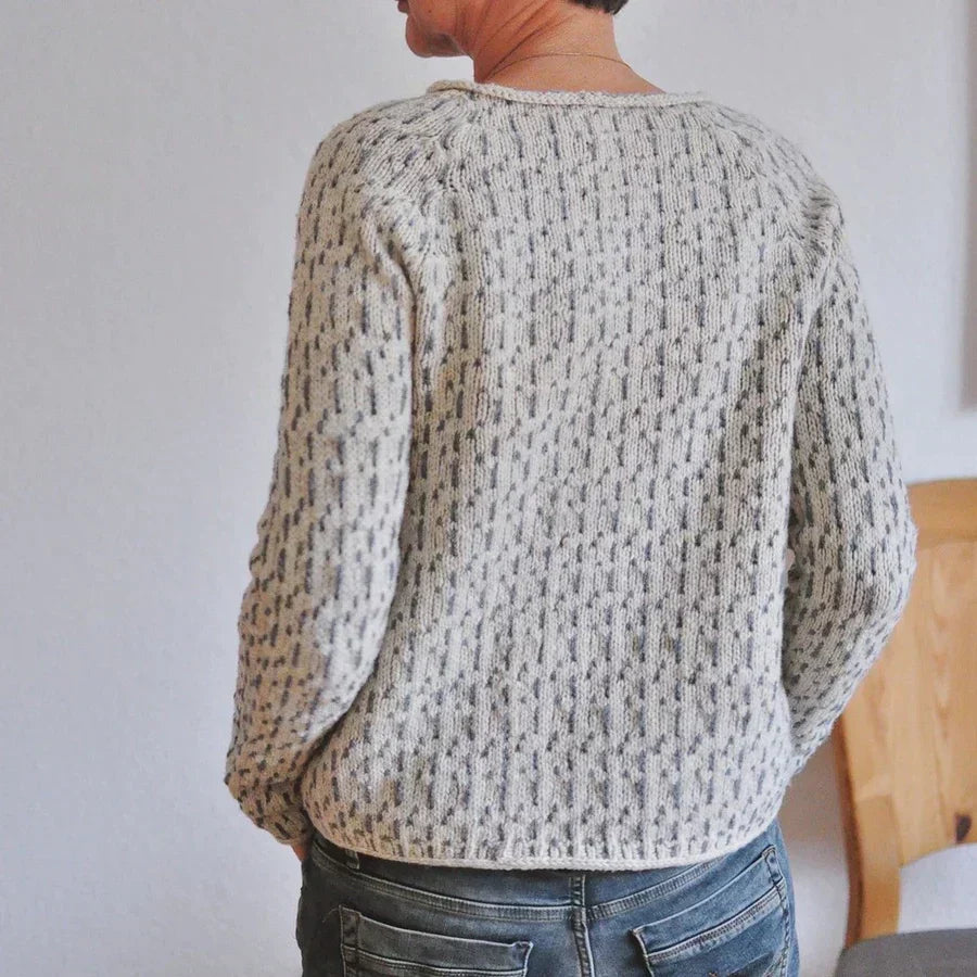 Ariana® | Schicker grauer Pullover mit Stiefelausschnitt