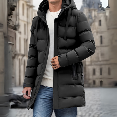Lässiger Mantel mit Kapuze für Herren