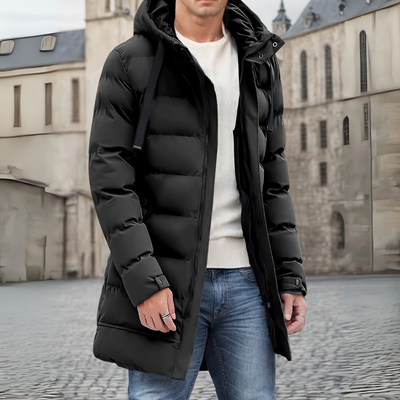 Lässiger Mantel mit Kapuze für Herren