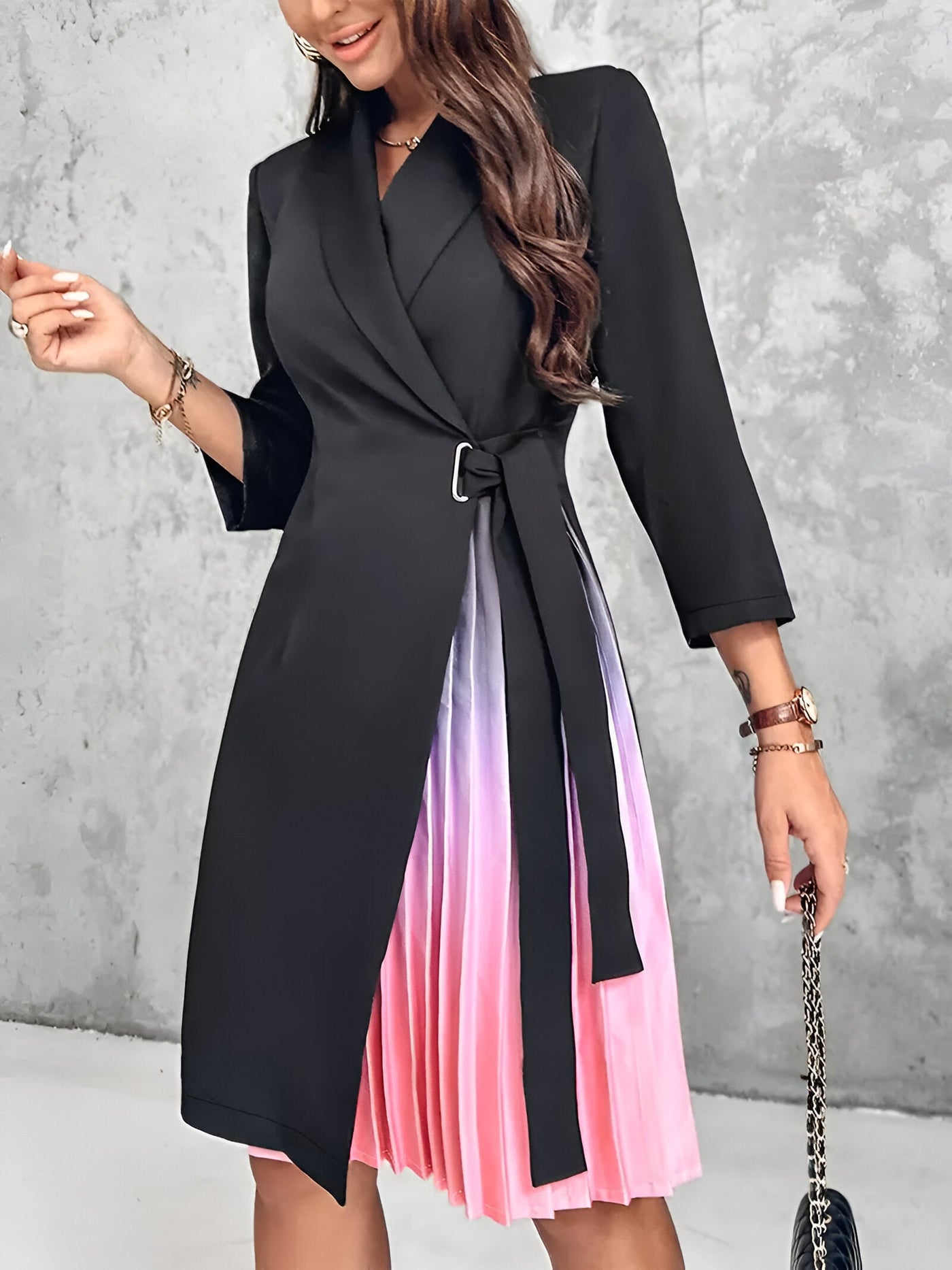 Arwen | Elegantes Blazer-Kleid mit Gradient-Print