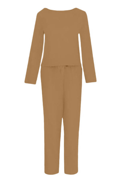 Luciana® | Zweiteiliges Retro-Set aus einfarbigem Leinen