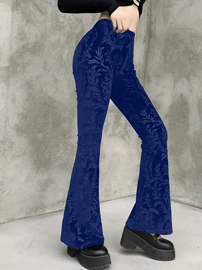 Bianca | Elegante Gothic Floral Schlaghosen