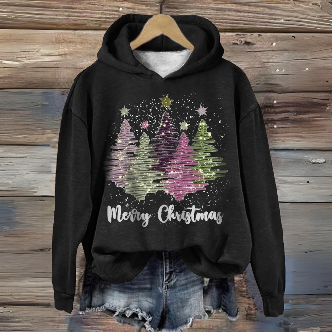 Weihnachtspullover mit Kapuze für Damen