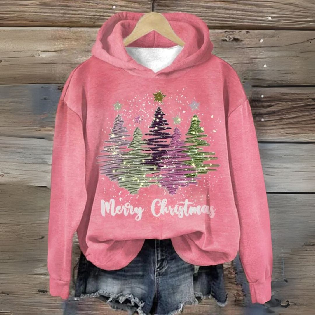 Weihnachtspullover mit Kapuze für Damen