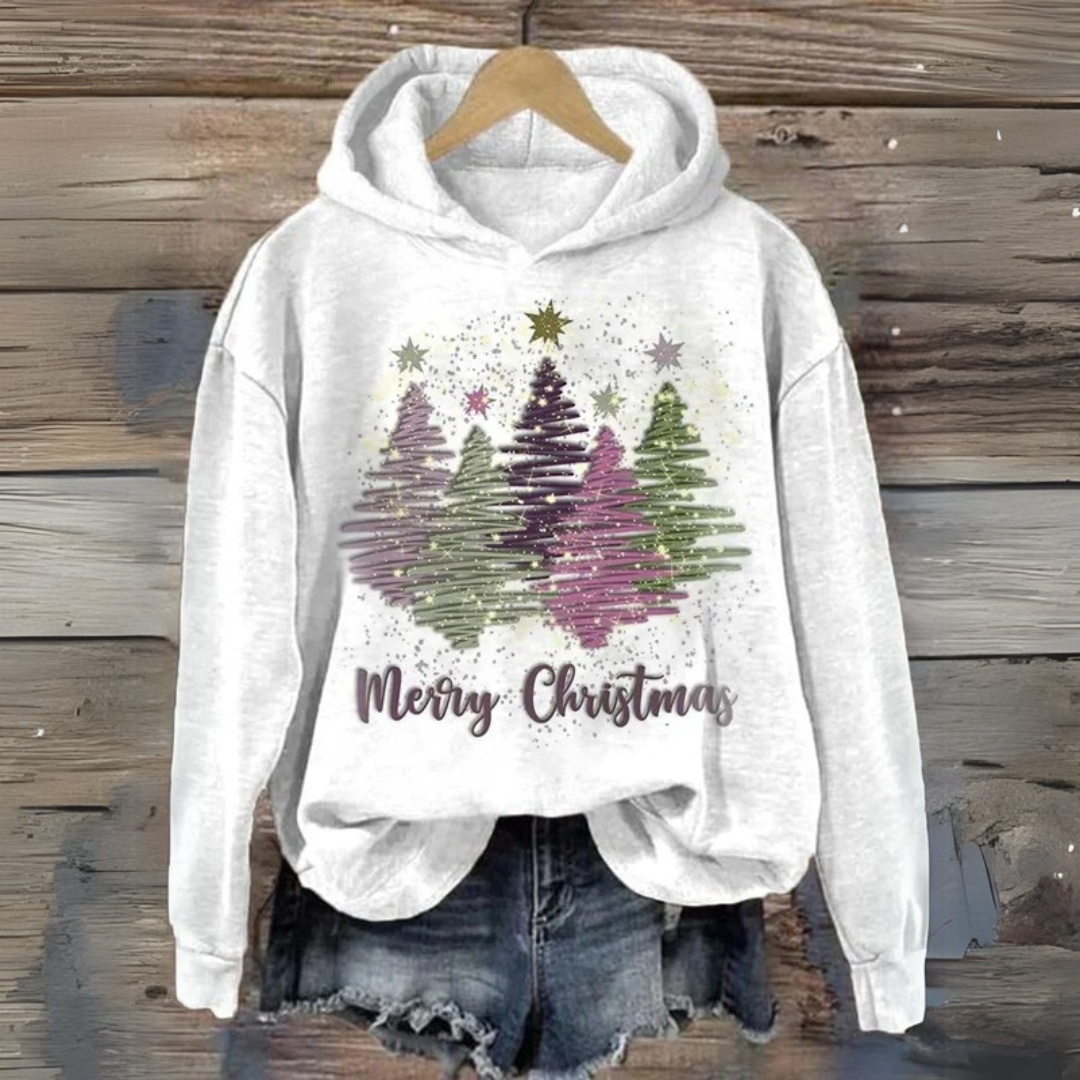 Weihnachtspullover mit Kapuze für Damen