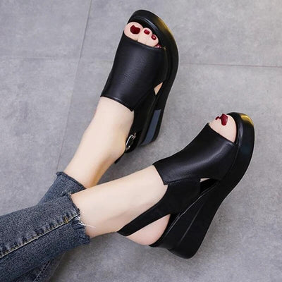 Gerda - Bequeme Plateau Sandalen