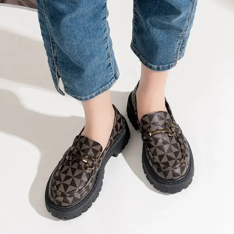 Els - Geometrische Plateau-Loafer für Damen