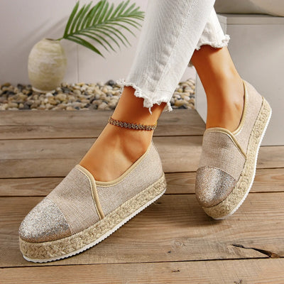 Irene - Glitzernde Canvas-Loafer für Damen