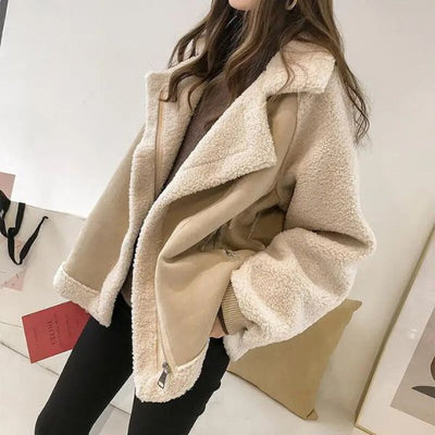 Talia® | Jacke aus Lammfellimitat