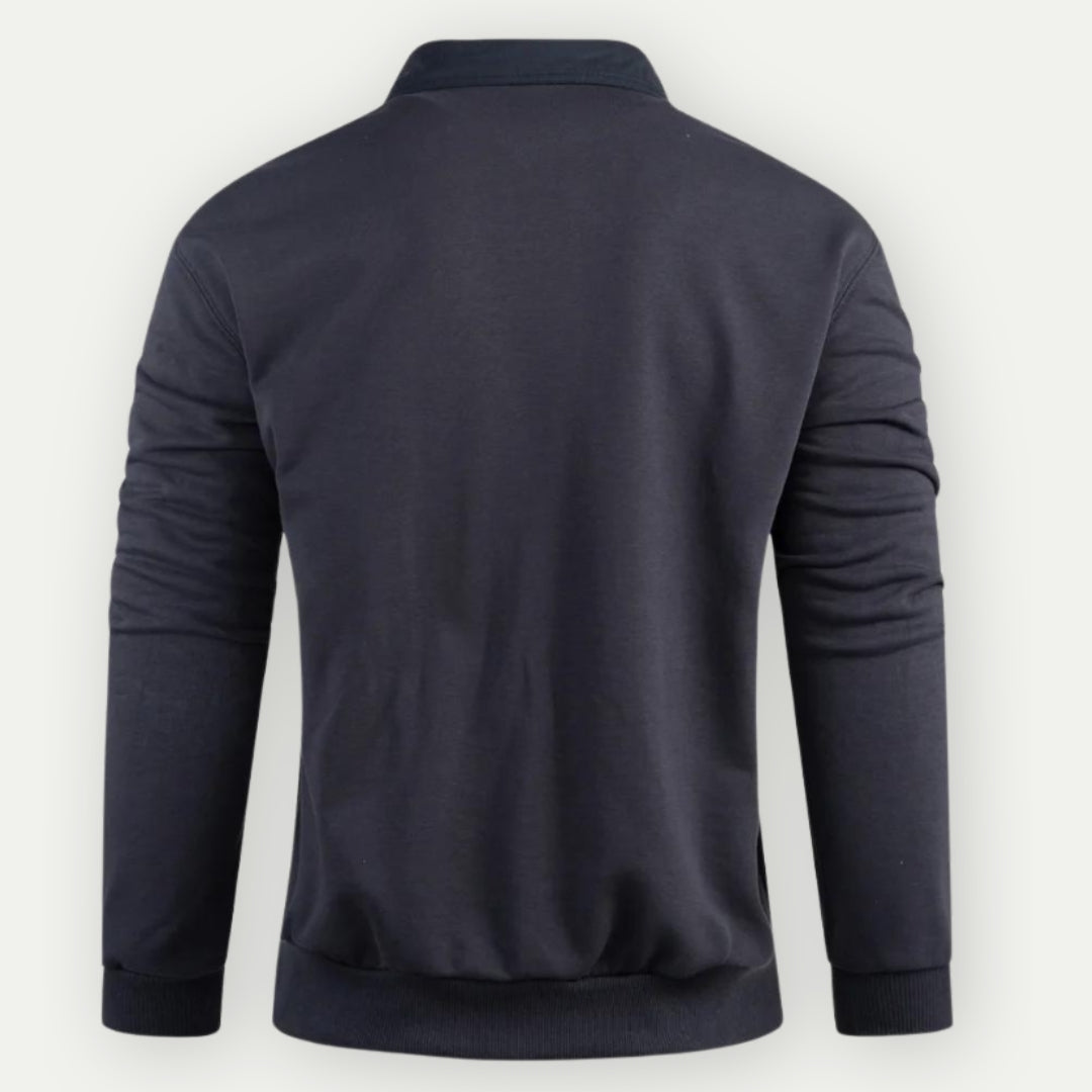 Klassisches Sweatshirt mit Kragen für Herren Gab