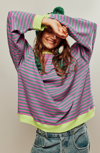 Talia® | Übergroßer Pullover mit Streifen