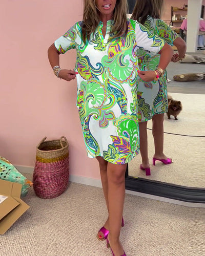 Nadia - Bedrucktes Midi-Kleid