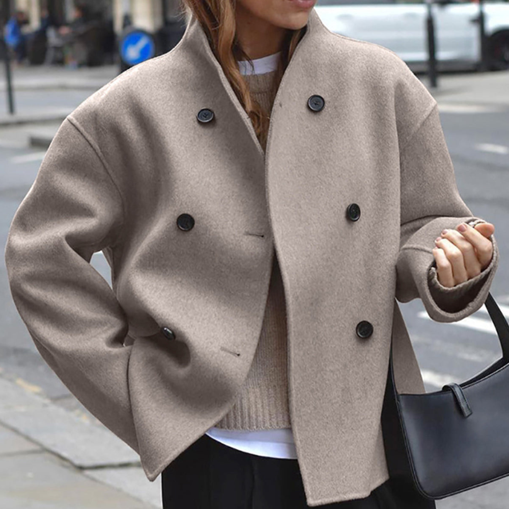 Sofía® | Vintage modische lockere Winterwolljacke für Damen
