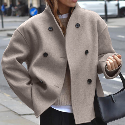 Sofía® | Vintage modische lockere Winterwolljacke für Damen