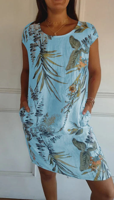 Lorraine | Midi Sommerkleid für Frauen - Blumenmuster