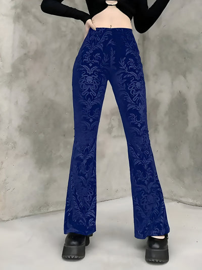 Bianca | Elegante Gothic Floral Schlaghosen