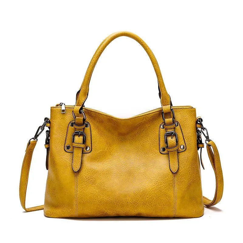 Moniek - Elegante Damen Leder Schultertasche