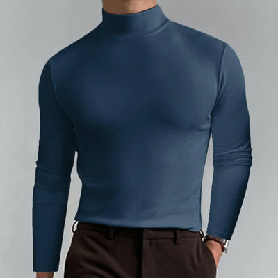 Langärmeliges Rollkragenhemd in Slim Fit Oliver