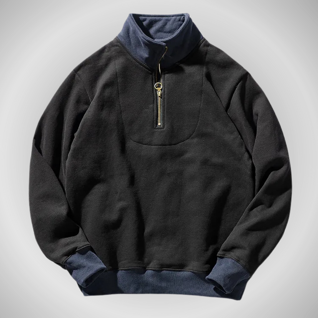 Pullover mit Viertelreißverschluss für Herren