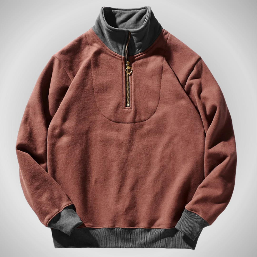 Pullover mit Viertelreißverschluss für Herren