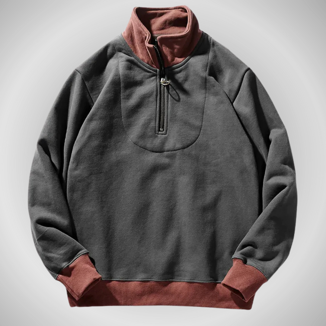 Pullover mit Viertelreißverschluss für Herren