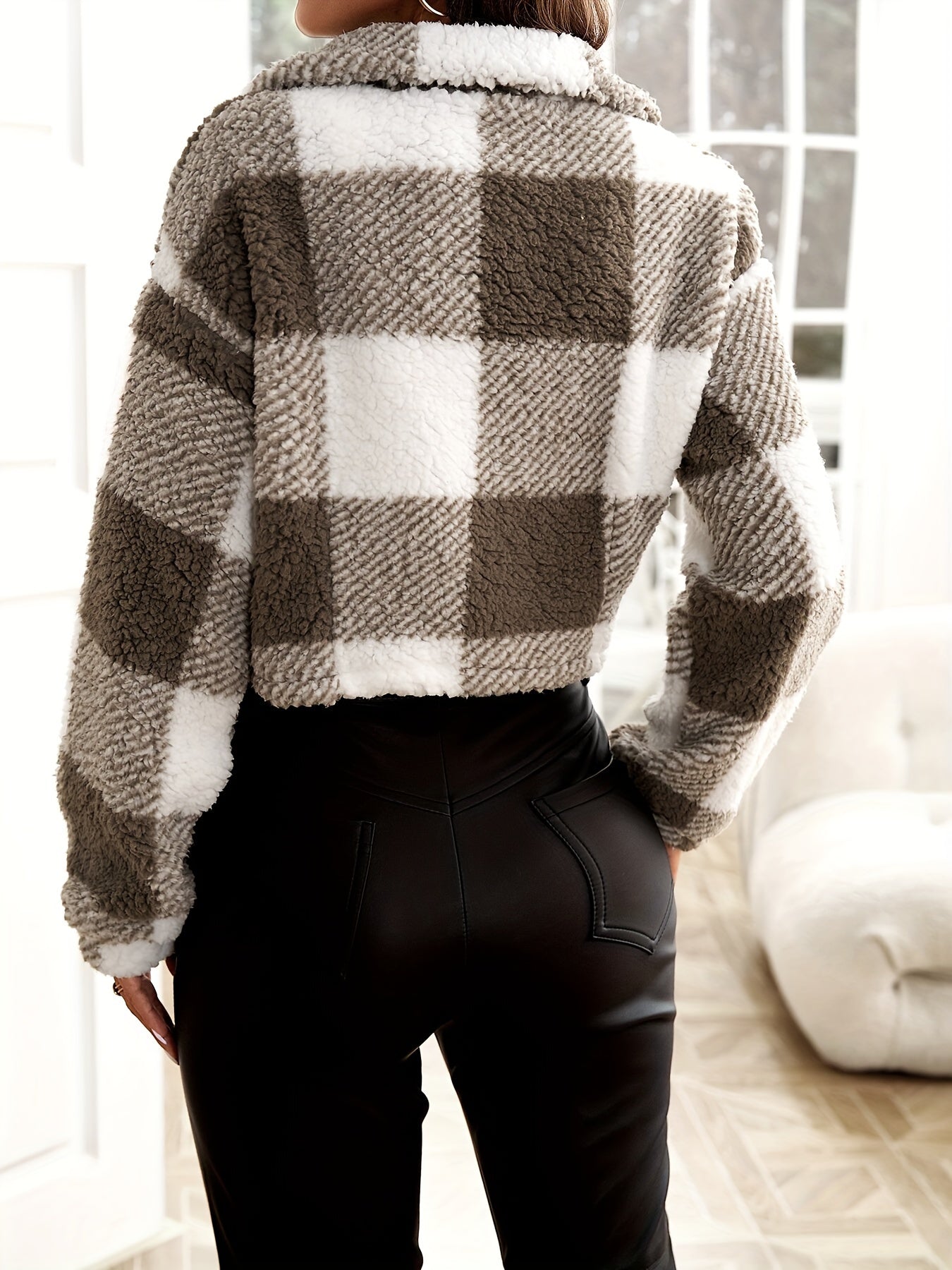 Gina® | Teddyjacke mit Karomuster