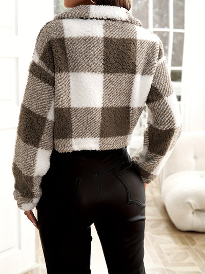 Gina® | Teddyjacke mit Karomuster