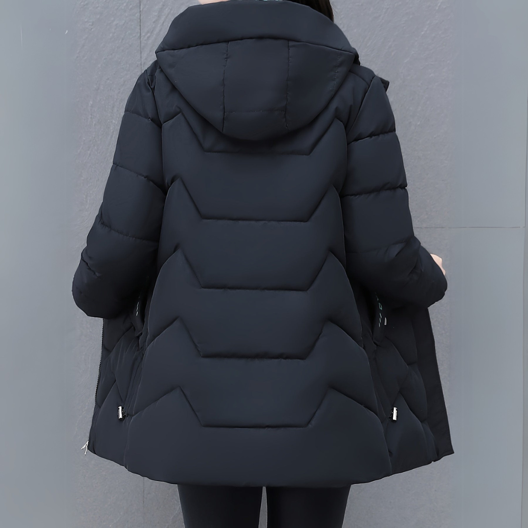 Lässiger Wintermantel mit Kapuze für Damen